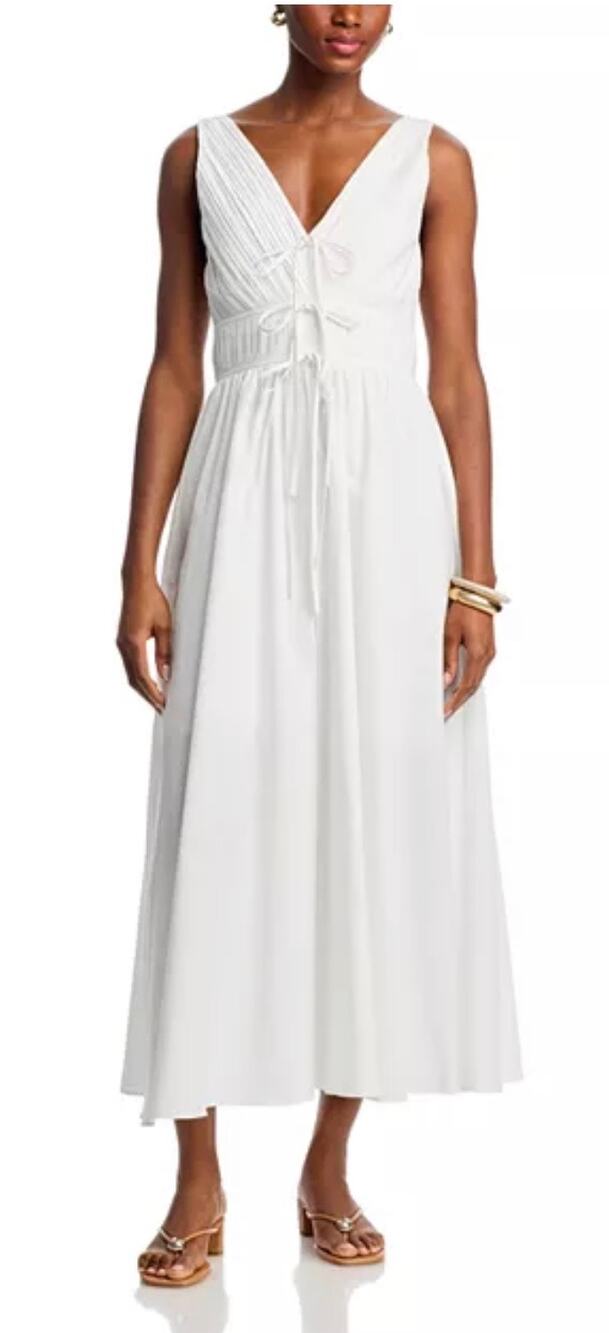 Moon River Tuckernuck Maxi Summer Graduation Dress White Size Large NEW